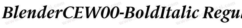 BlenderCEW00-BoldItalic Regular字体转换